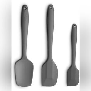 Allwin Houseware Silicone Spatula Set Heat Resistant Baking Spoon Grey NWT
